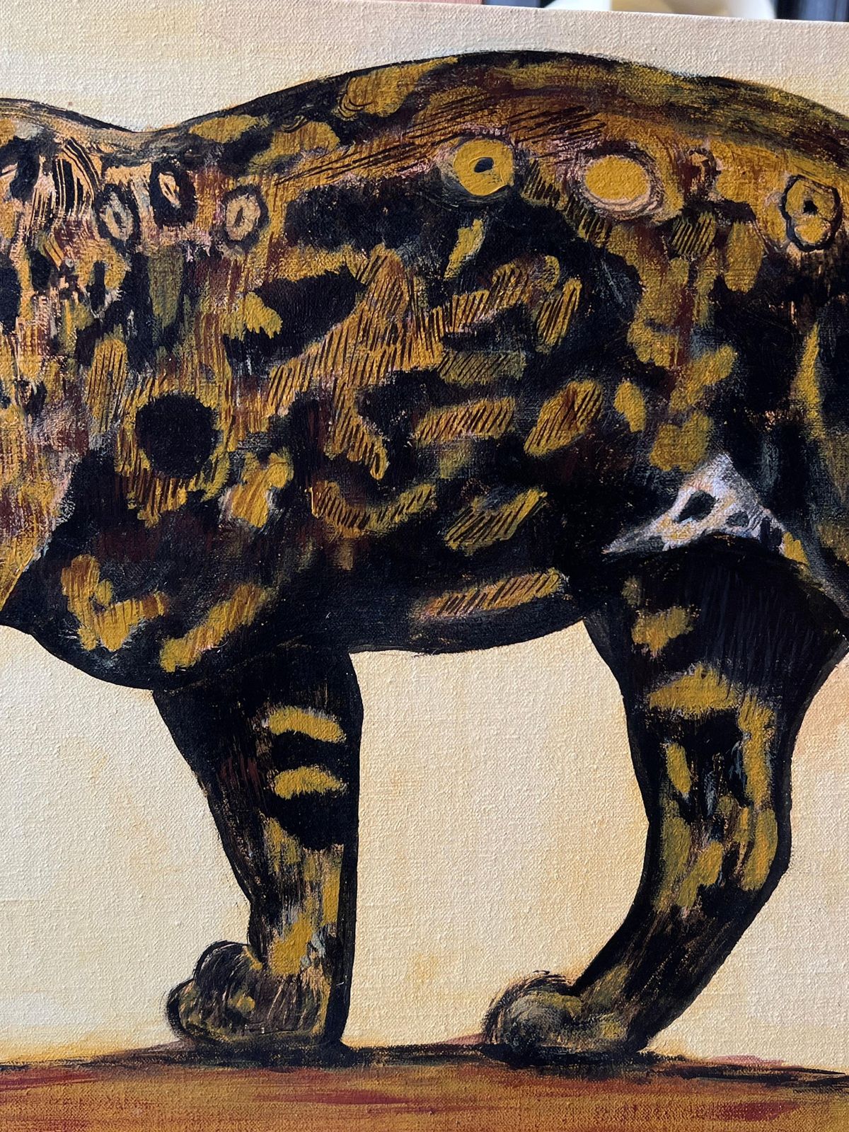 Tessierthe Jaguar Cat Contemporary French Signed Oil Painting photo 1723.0