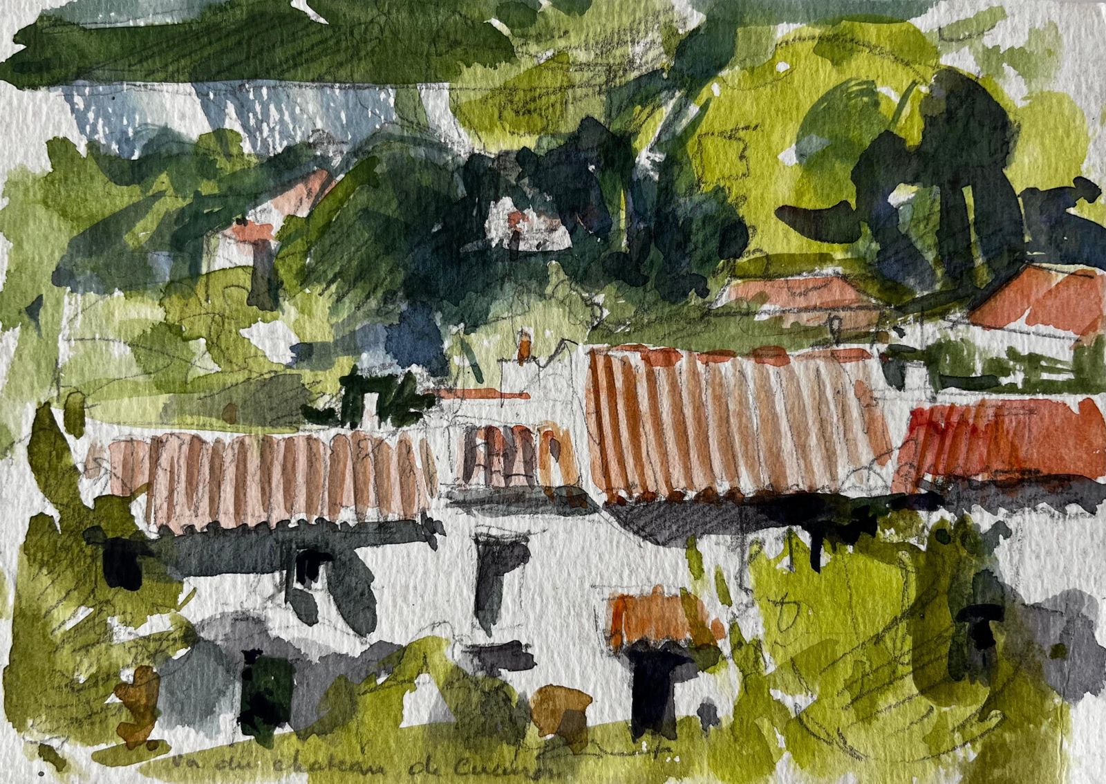 Pierre Neveucountryside Houses Near Château De Culinon French Landscape