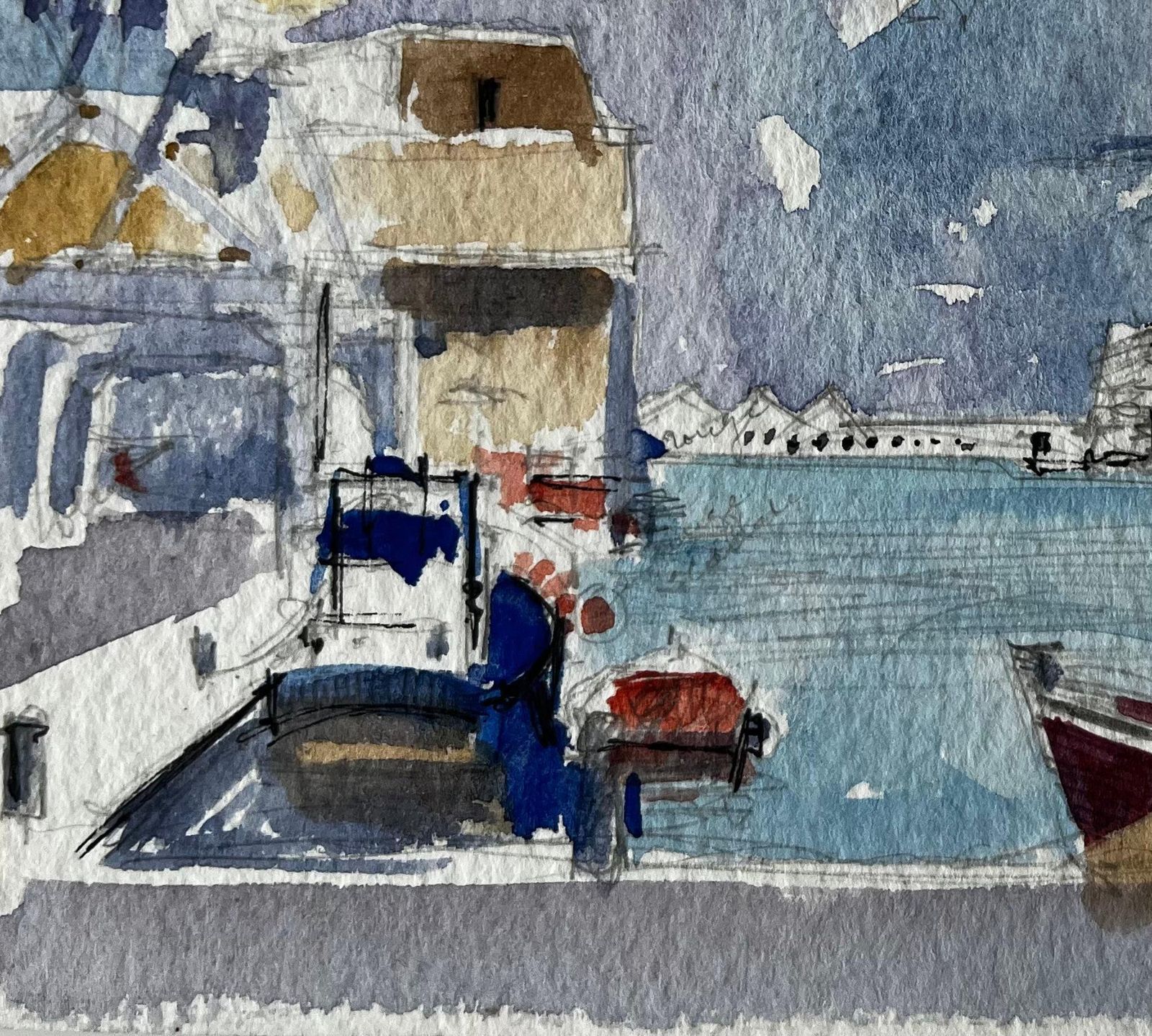 Pierre Neveusaint Nazaire French Harbour Boats And Shipyard Study Modern French photo 403.0