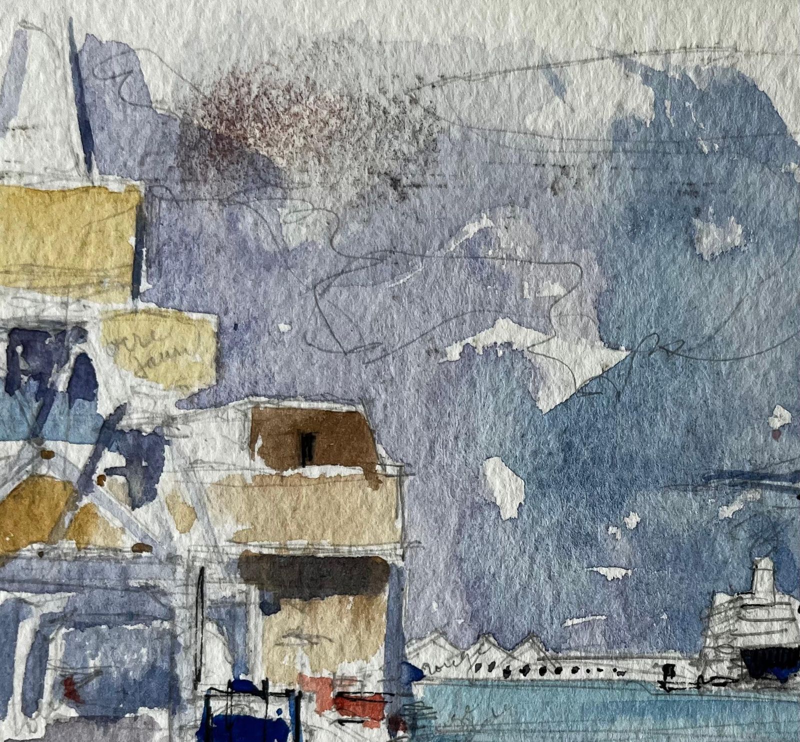 Pierre Neveusaint Nazaire French Harbour Boats And Shipyard Study Modern French photo vinterior
