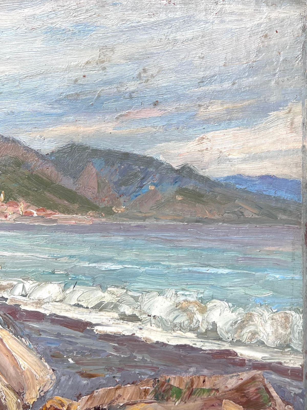 L. Descatoire (19th 20th Century) Early 20th Century French Impressionist Signed Oil The Mediterranean Coastline photo Art