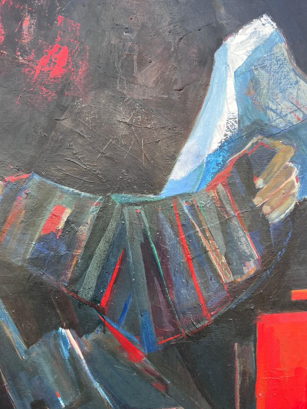 Jacqueline Verdet (1931 2023)huge French Contemporary Modernist Abstract Oil Painting Shapes And Forms photo buy