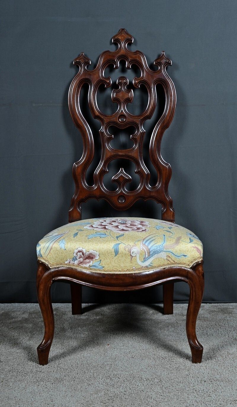 510.0 Mahogany Wet Nurse's Chair Napoleon III Period  Second Half Of The 19th Century photo