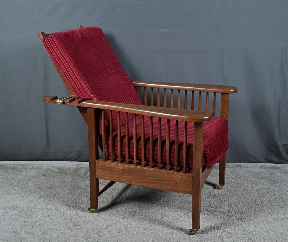 Morris Armchair In Mahogany  Arts And Crafts Style  Early 20th Century photo buy