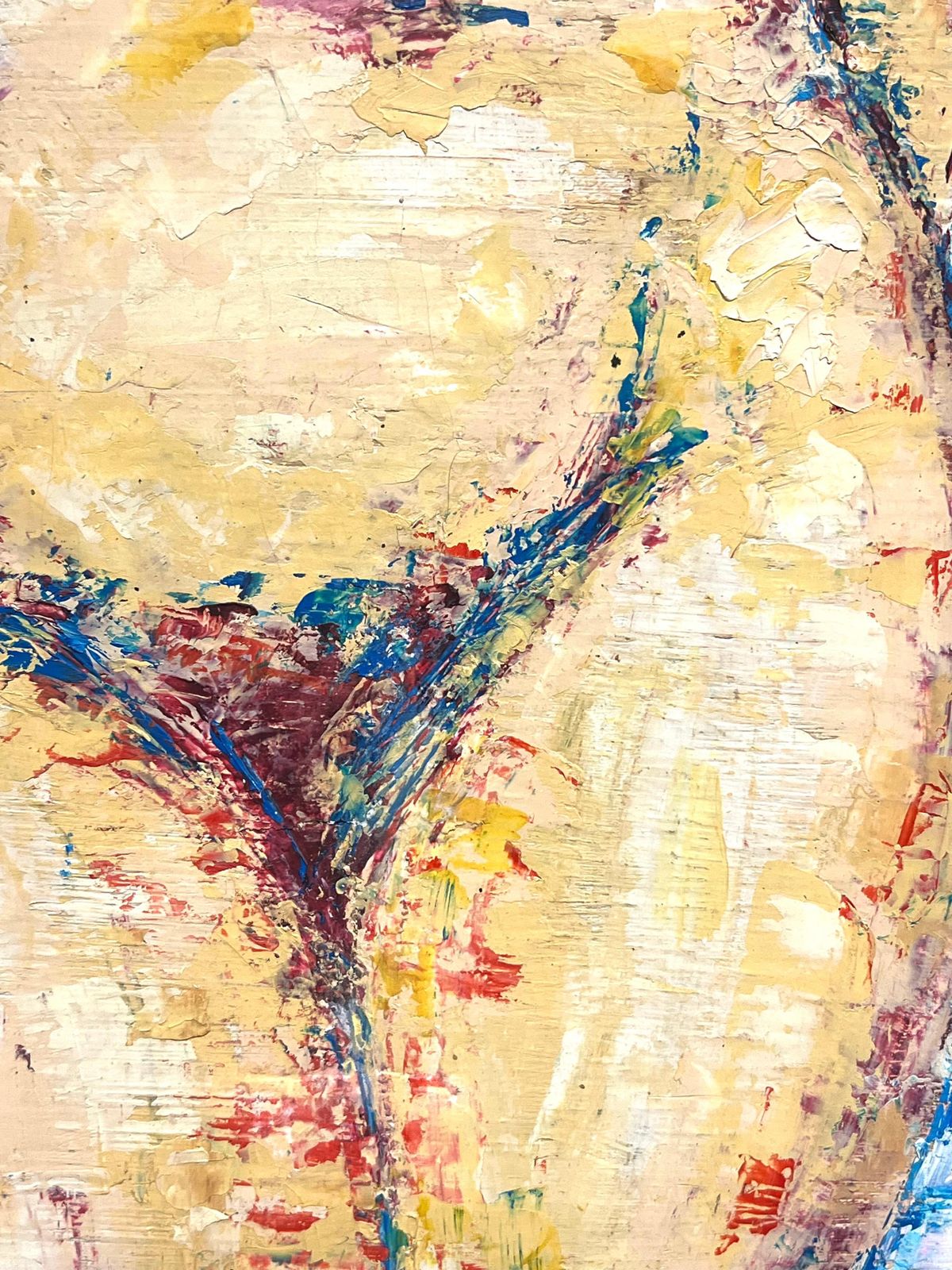 French Schoolabstract Nude Female Form Bold Textured Expressionist 20thc French Oil Paintingmid 20th Century photo buy