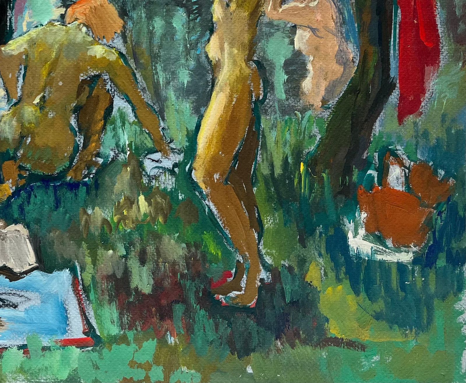 Nude Bathers By The River French Modern Oil Painting By Guy Nicod photo 840.0