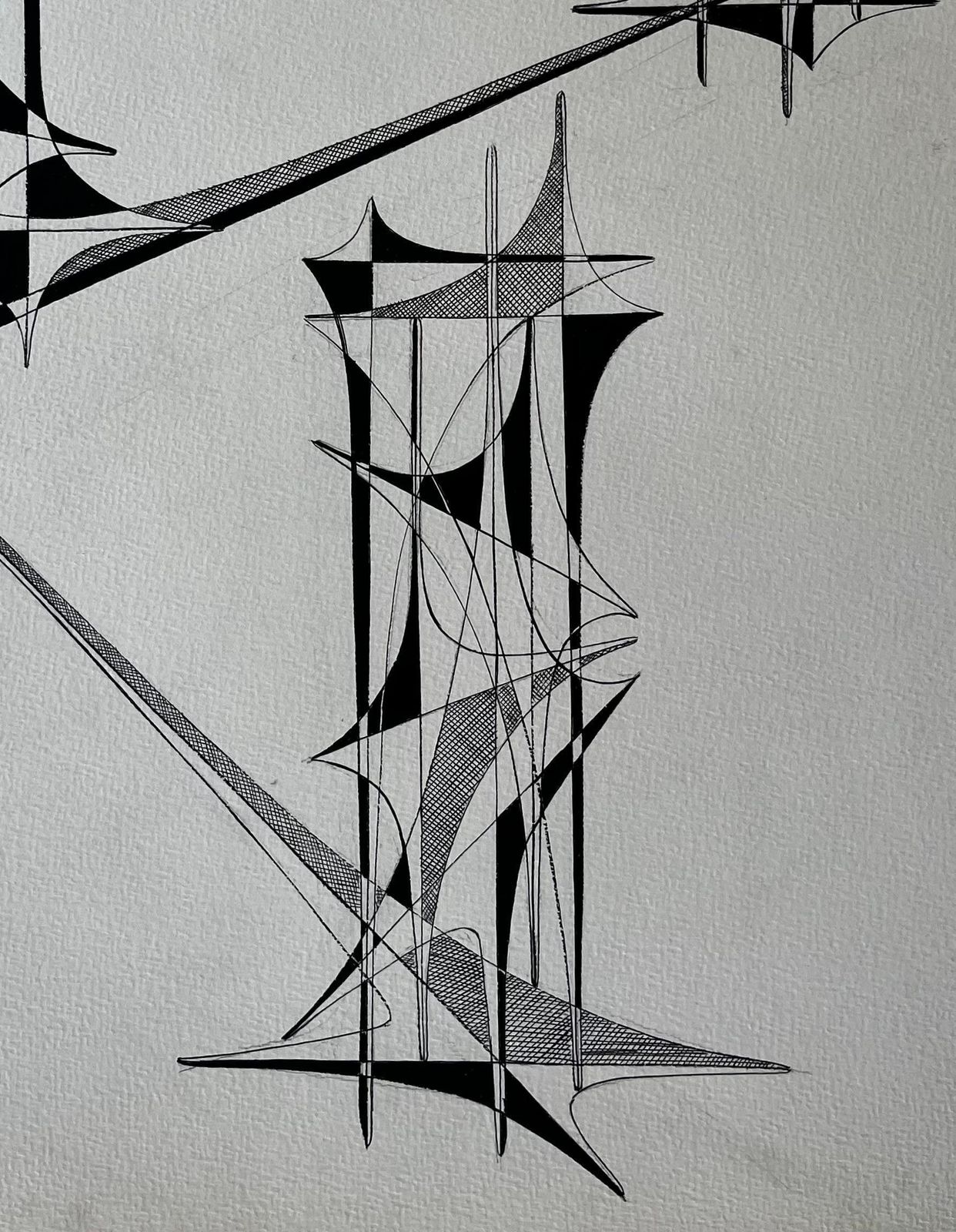 Serge Guerin (1916)geometric Study In Motion 1960s By Serge Guerin French B19161969 photo 709.0