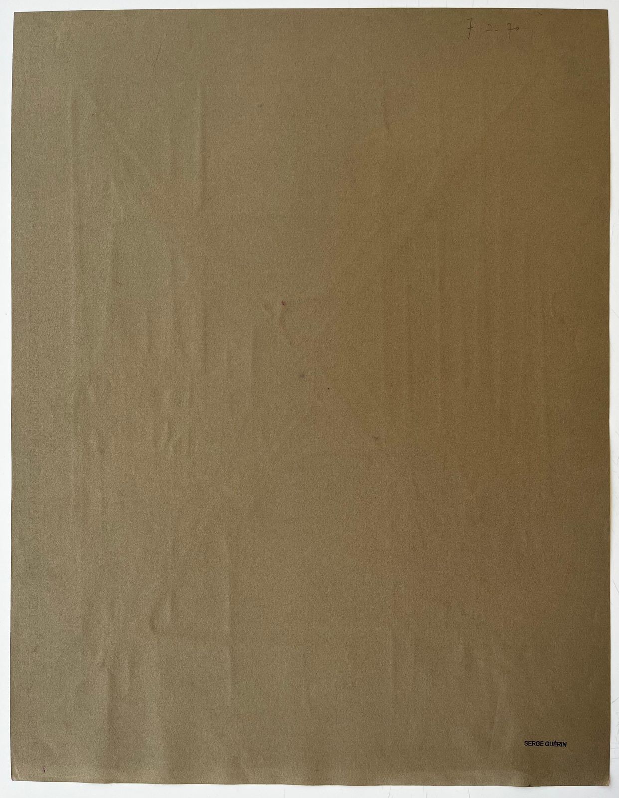 Serge Guerin (1916)mid Century French Geometric Abstract In Multicolour Ink And Gouache On Paper photo vintage