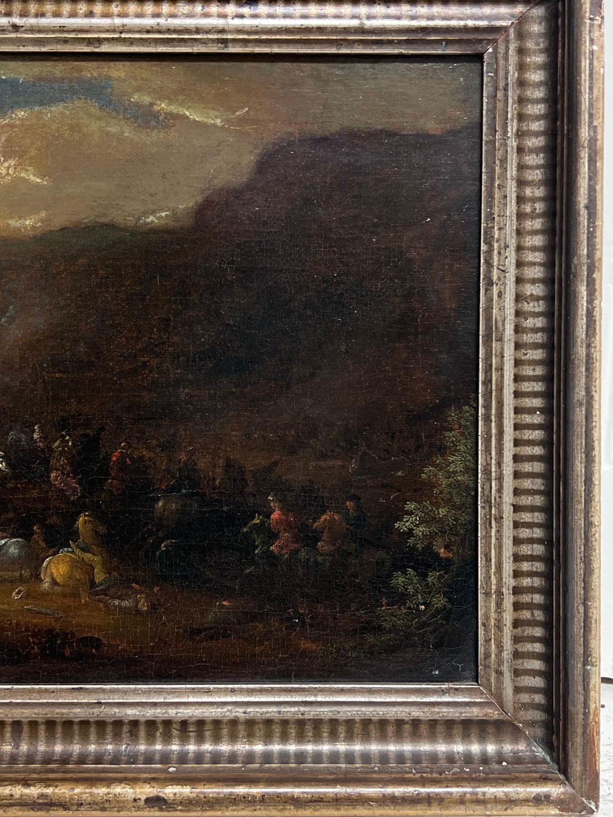 Fine 17th Century Flemish Oil Painting Cavalry Skirmish Many Figures & Horses photo 1631.0