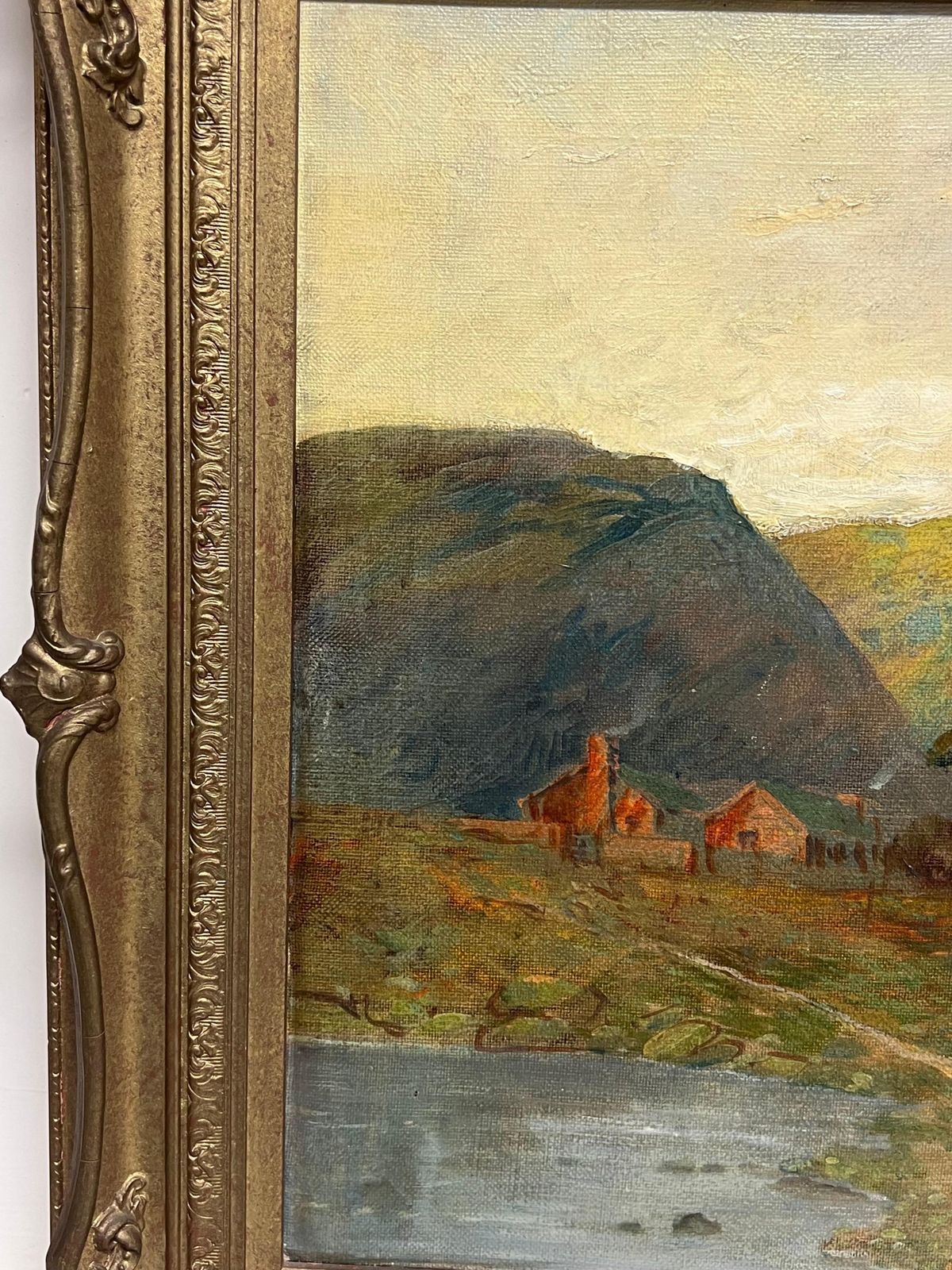 F. E. Jamiesonantique Oil Scottish Highlands Oil Painting The Pass At Killiecrankie Pitlochry1920's photo vintage