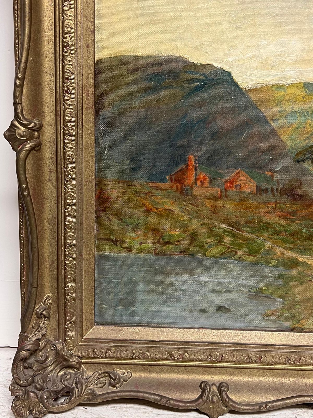 photo furniture F. E. Jamiesonantique Oil Scottish Highlands Oil Painting The Pass At Killiecrankie Pitlochry1920's