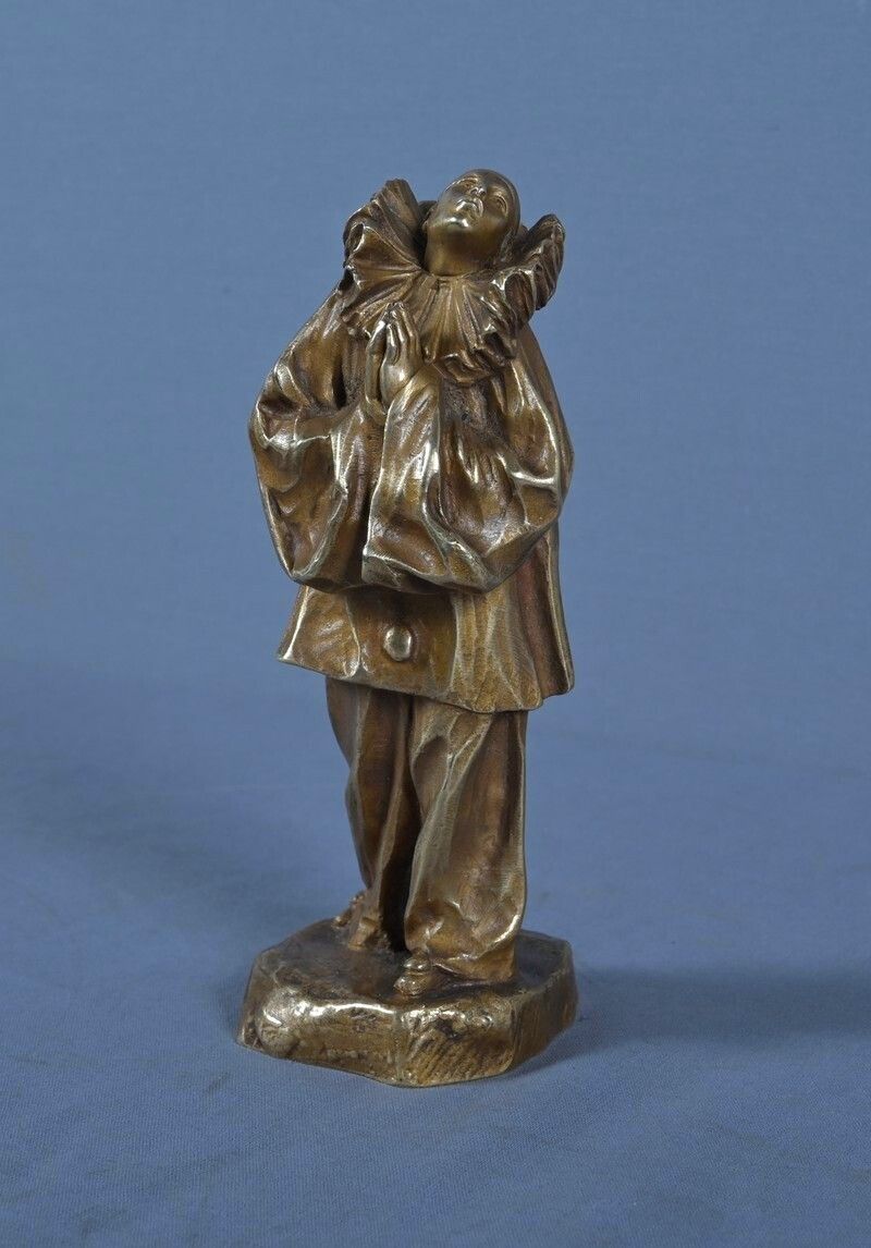 Small Bronze "Pierrot" Signed L  Alliot  Early 20th Century photo 560.0