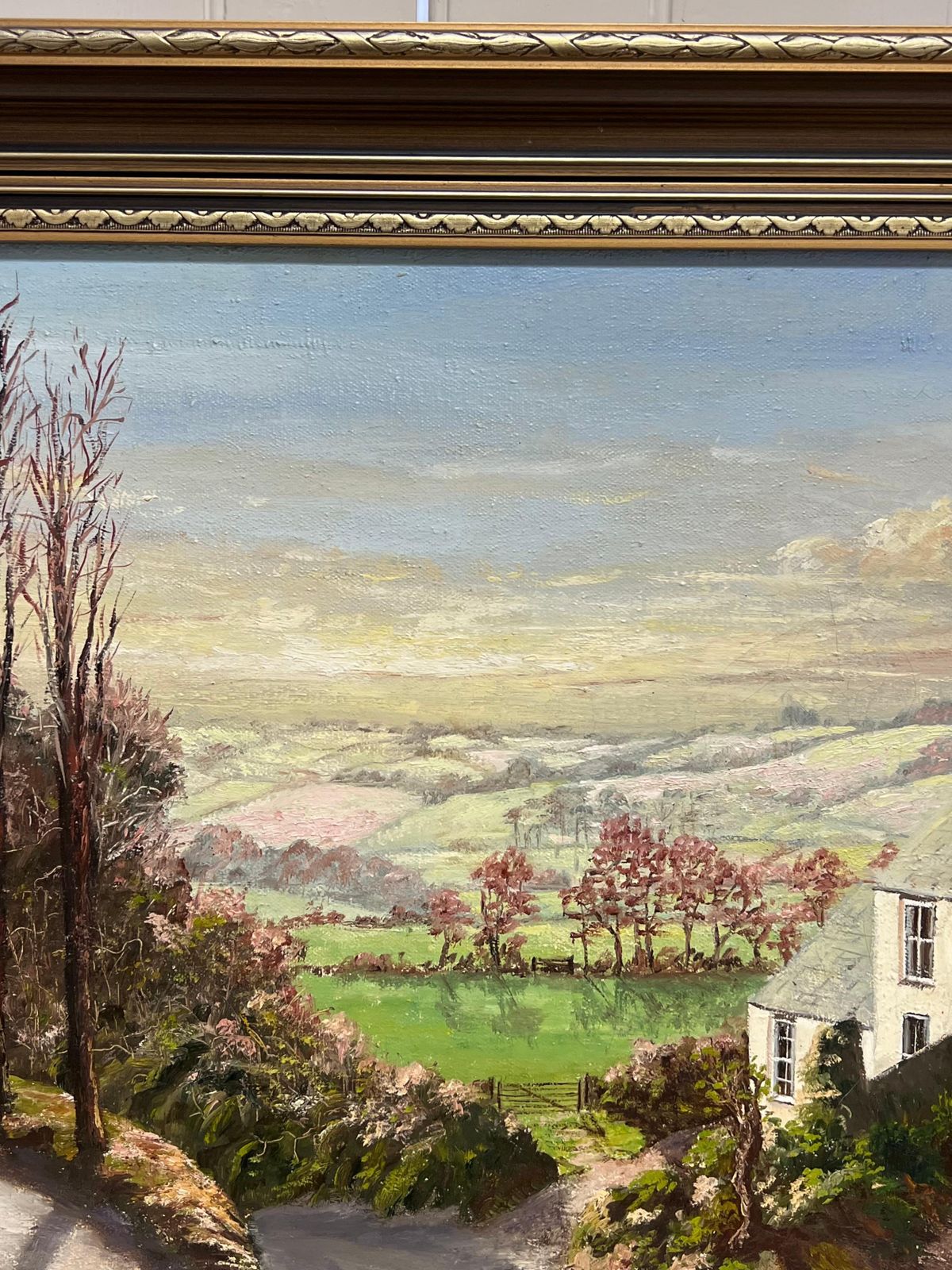 John Radwelllarge Traditional English Rural Signed Oil Yorkshire Cumbria Farm Landscape photo for sale