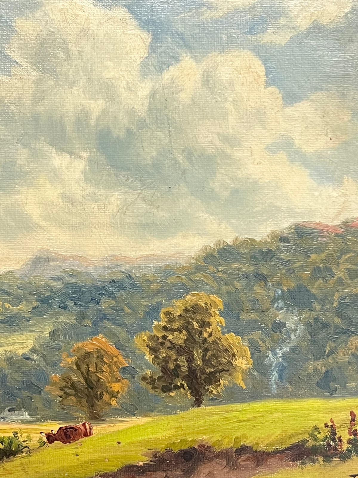 Thomas Spinksfine Victorian English Oil Painting Tranquil Pastoral Landscape With Cattle 18911891 photo 1125.0