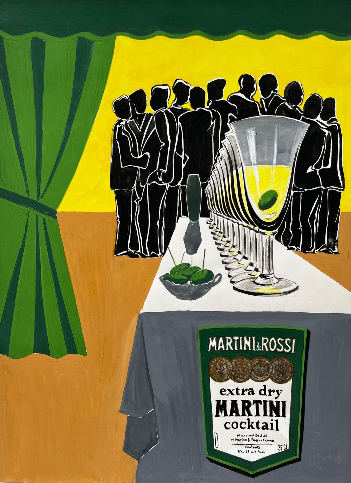 Guy Nicod French Modernist Advertising Poster Design Martini And Rossi Cocktail