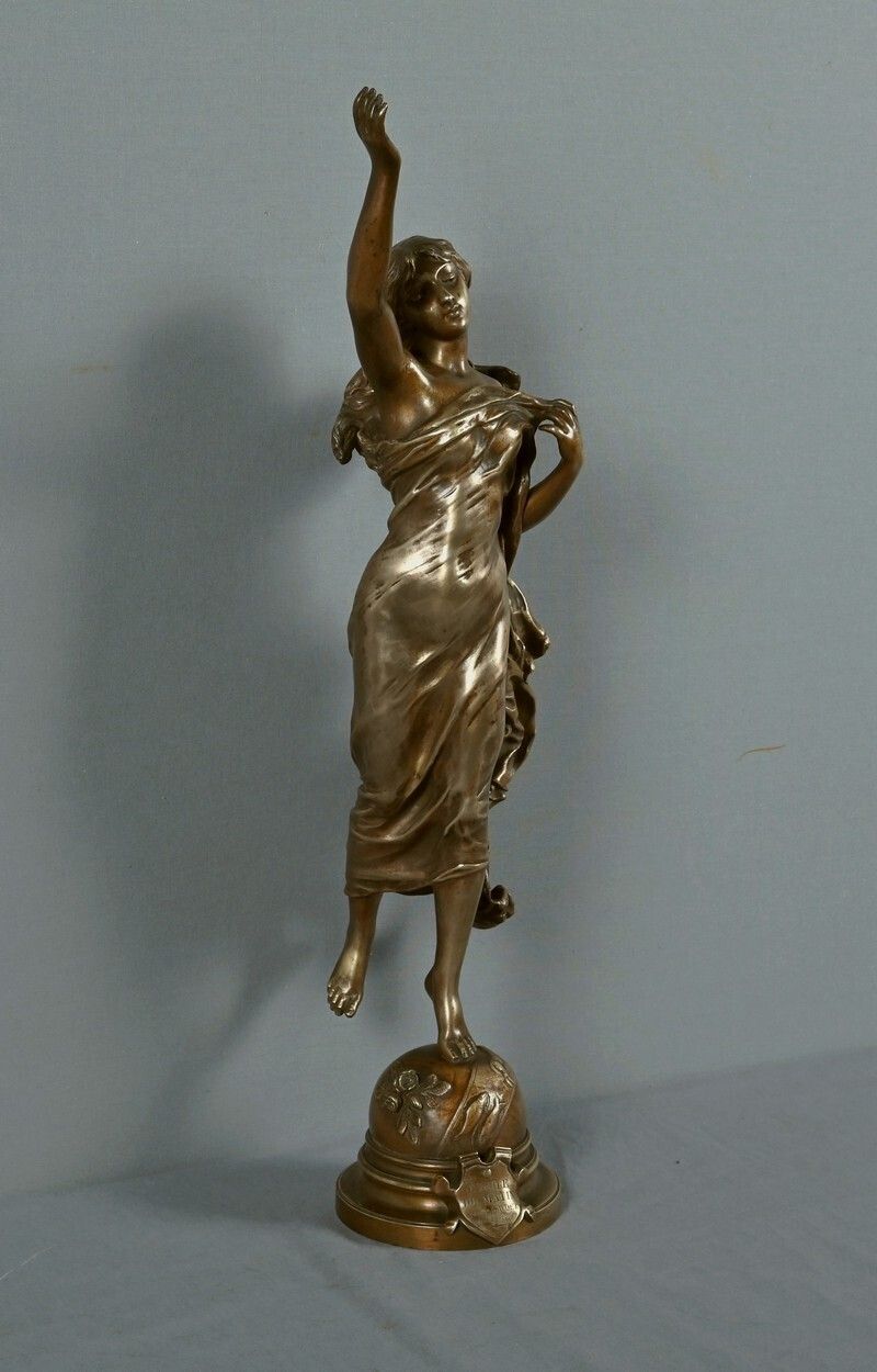 Important Bronze Sculpture The Morning Star Signed A. Gaudez  Late 19th Century photo 1110.0