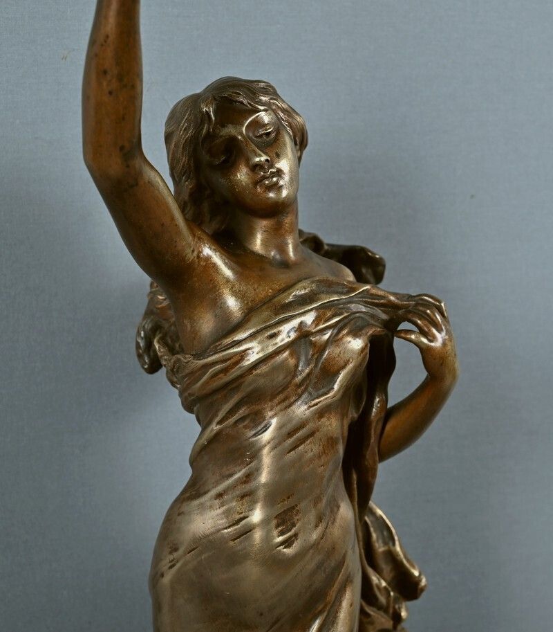 Important Bronze Sculpture The Morning Star Signed A. Gaudez  Late 19th Century photo vinterior