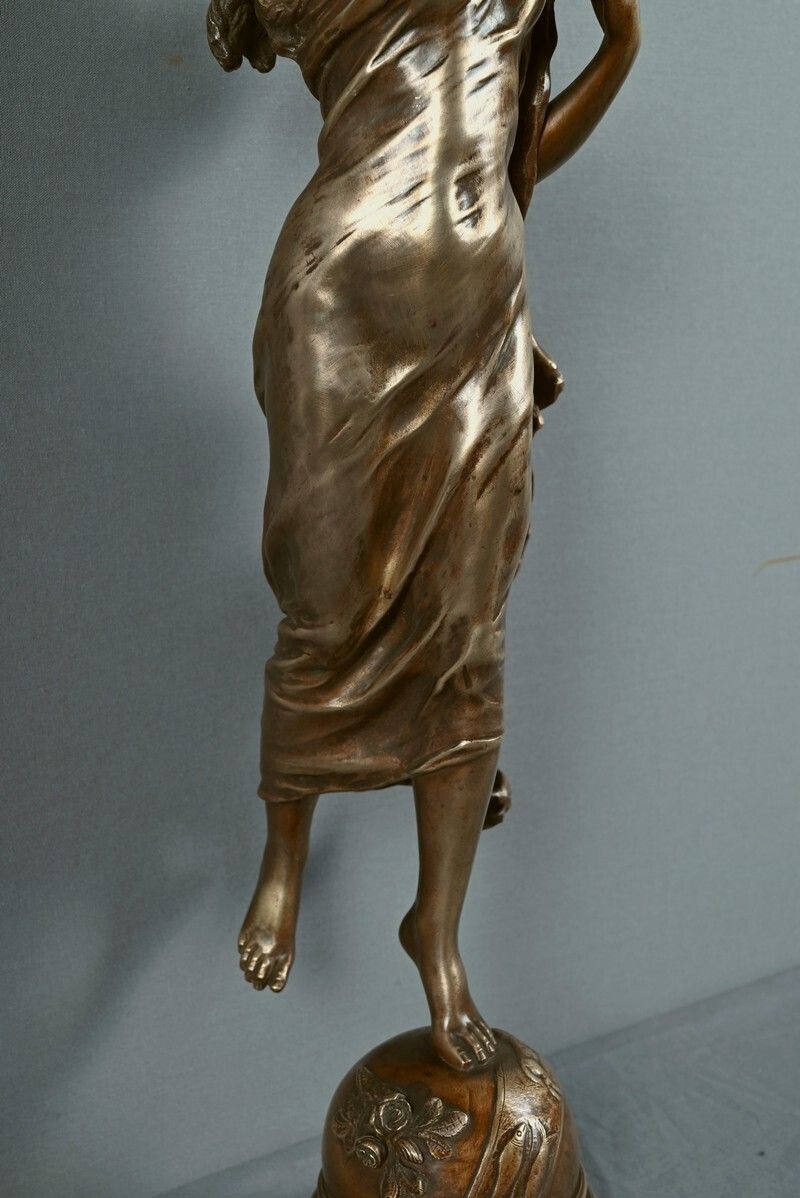 Important Bronze Sculpture The Morning Star Signed A. Gaudez  Late 19th Century photo vintage