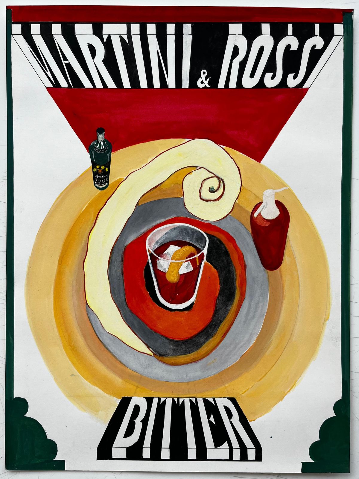 Guy Nicod Vintage French Advertising Poster Design Martini And Rossi Bitter Cocktail photo furniture