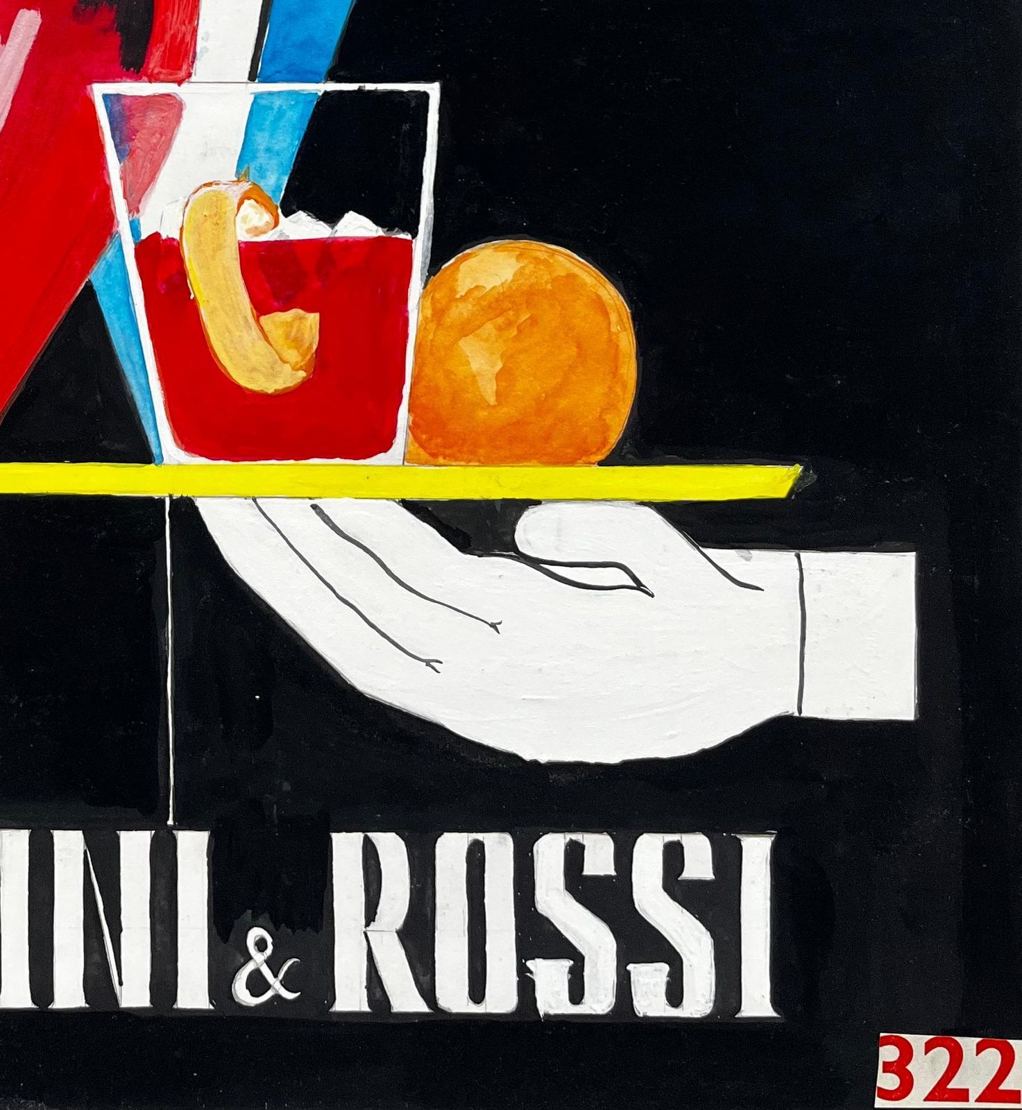 Guy Nicodmartini And Rossi Bitter French Modernist Cocktail Advertising Style Painting photo Art