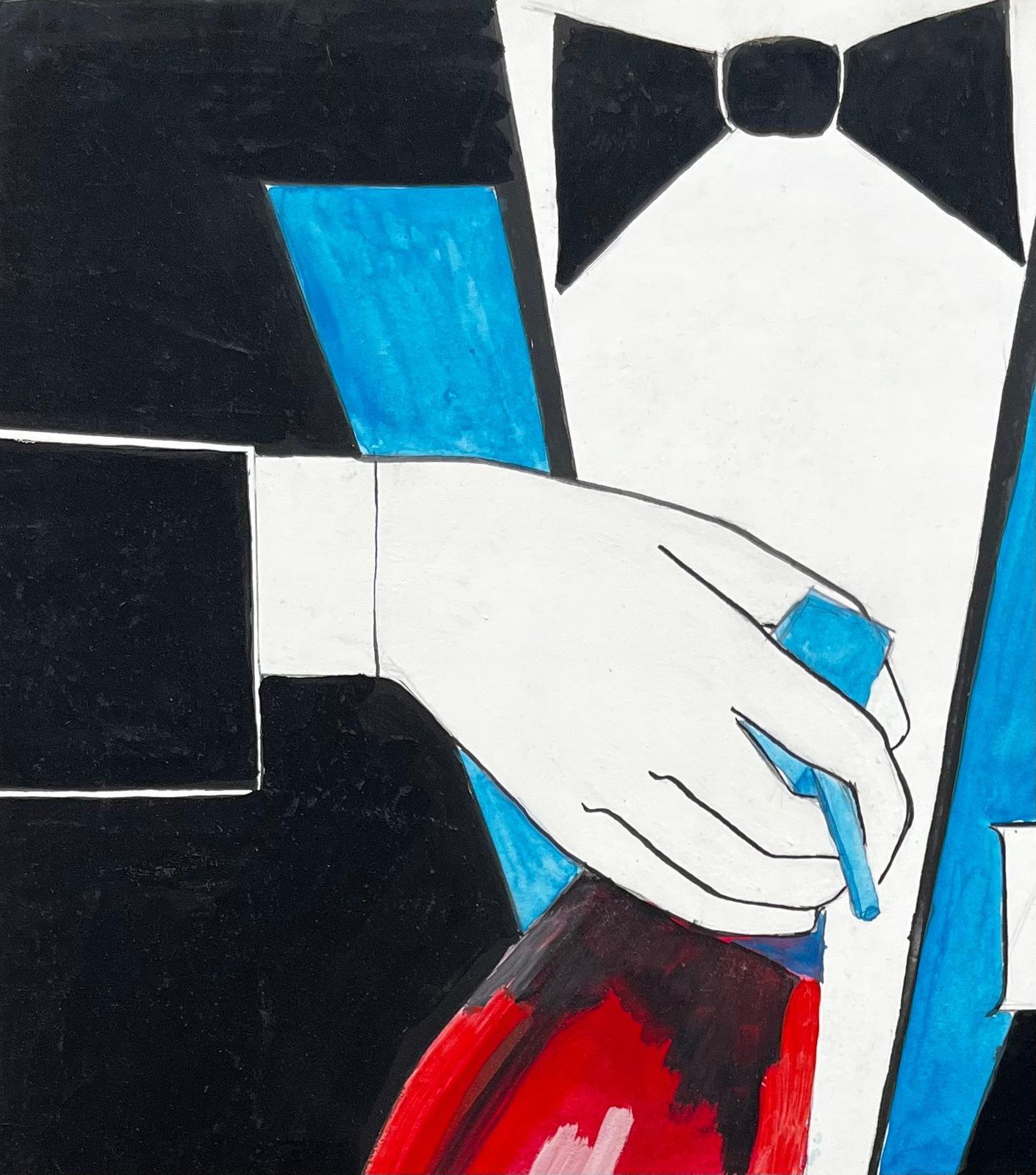 Guy Nicodmartini And Rossi Bitter French Modernist Cocktail Advertising Style Painting photo 632.0