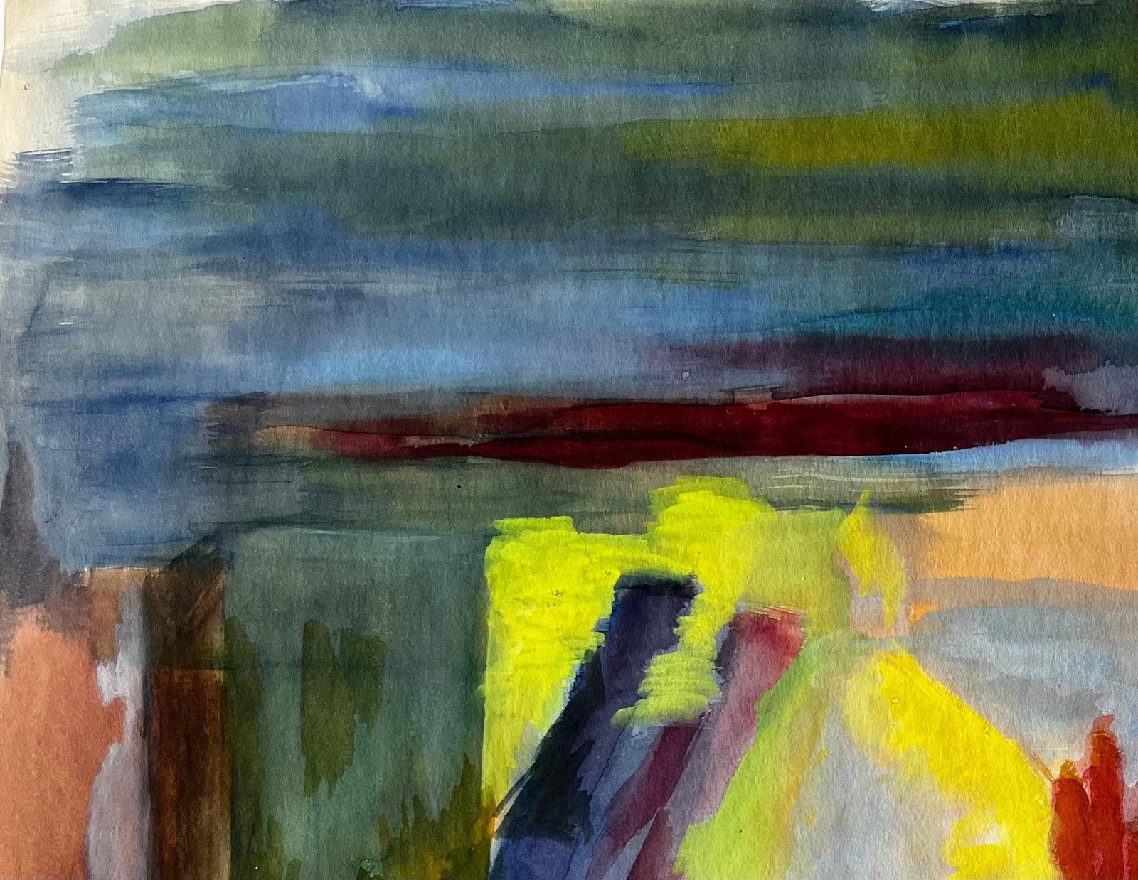 Guy Nicoddancing Couple In Evening Dress French Modernist Abstract Gouache photo vinterior