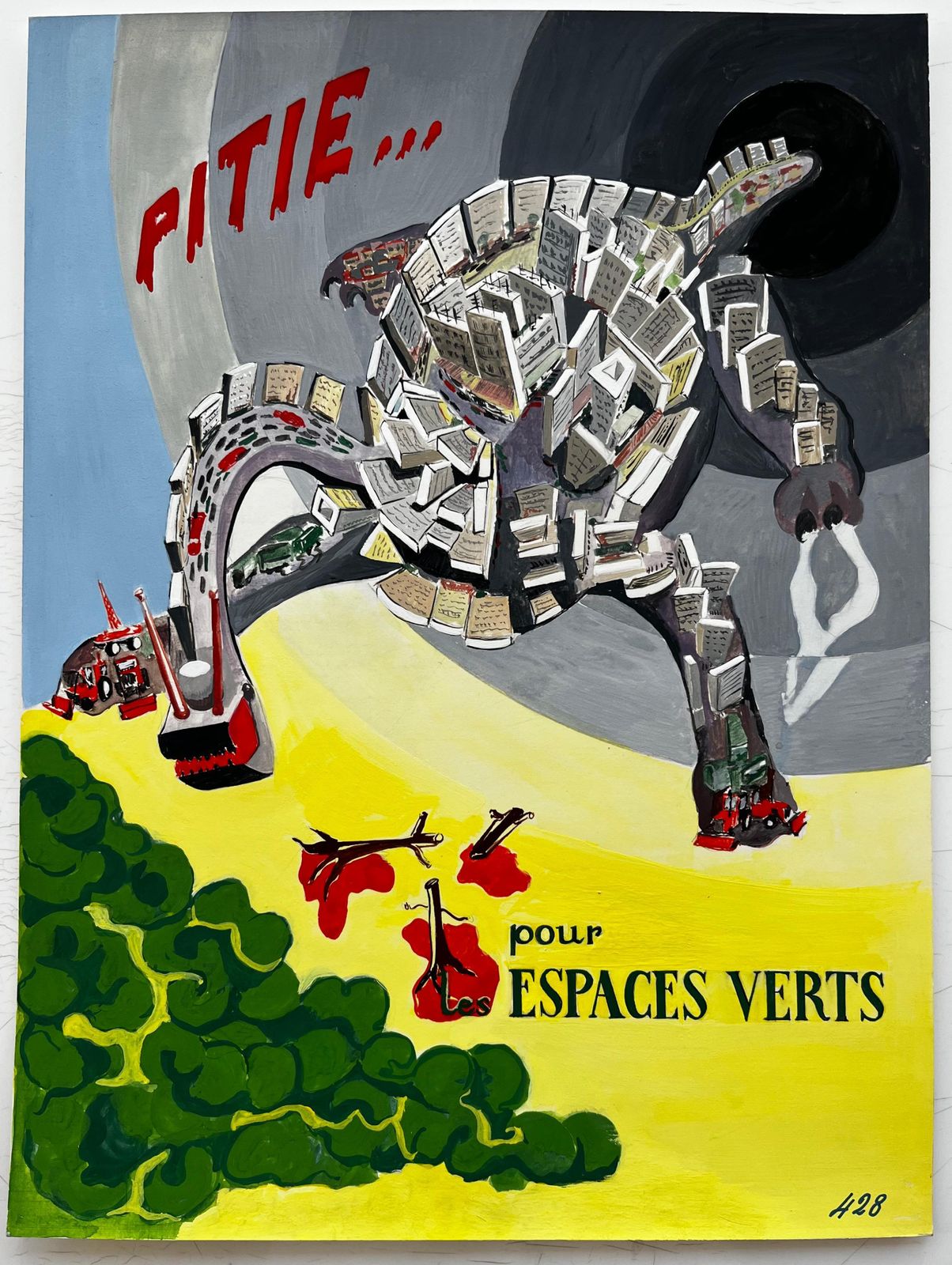 Guy Nicodla Ville Ce Monstre Dévorant Urban Monster Poster Design French Modernist photo furniture