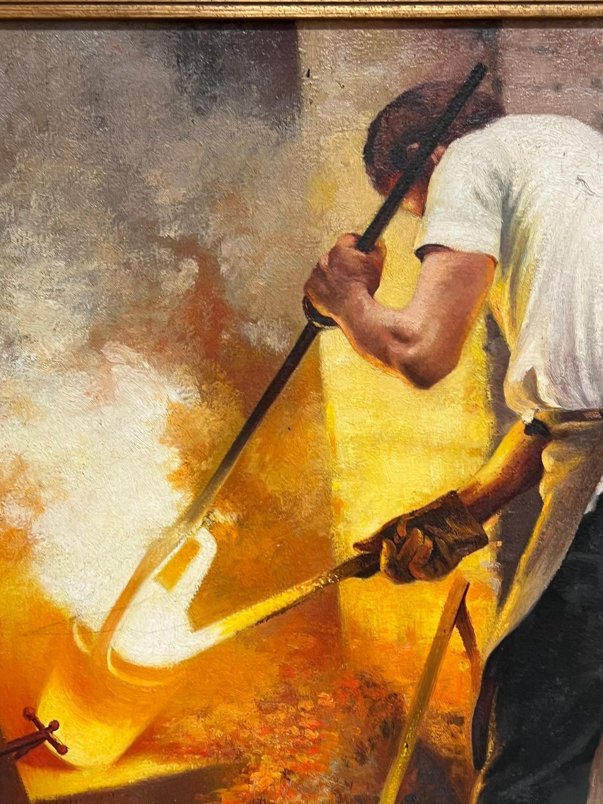 John Edwardsthe Blacksmiths Forge Traditional English Rural Life Portrait Oil Painting photo vinterior