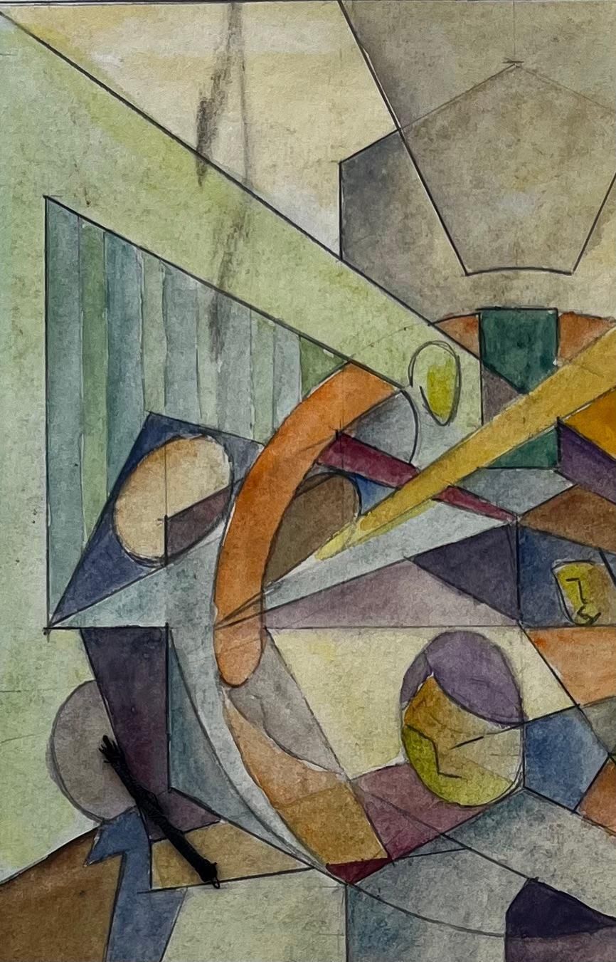 Guy Nicodcubist French Abstract Geometric Composition With Spheres Figures photo for sale