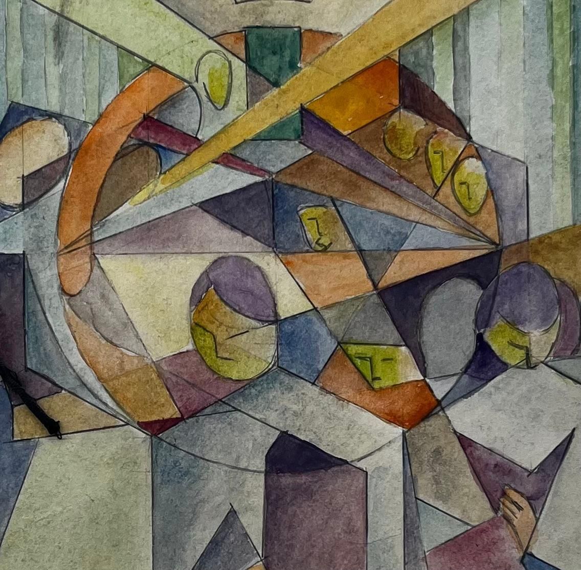 Guy Nicodcubist French Abstract Geometric Composition With Spheres Figures photo buy