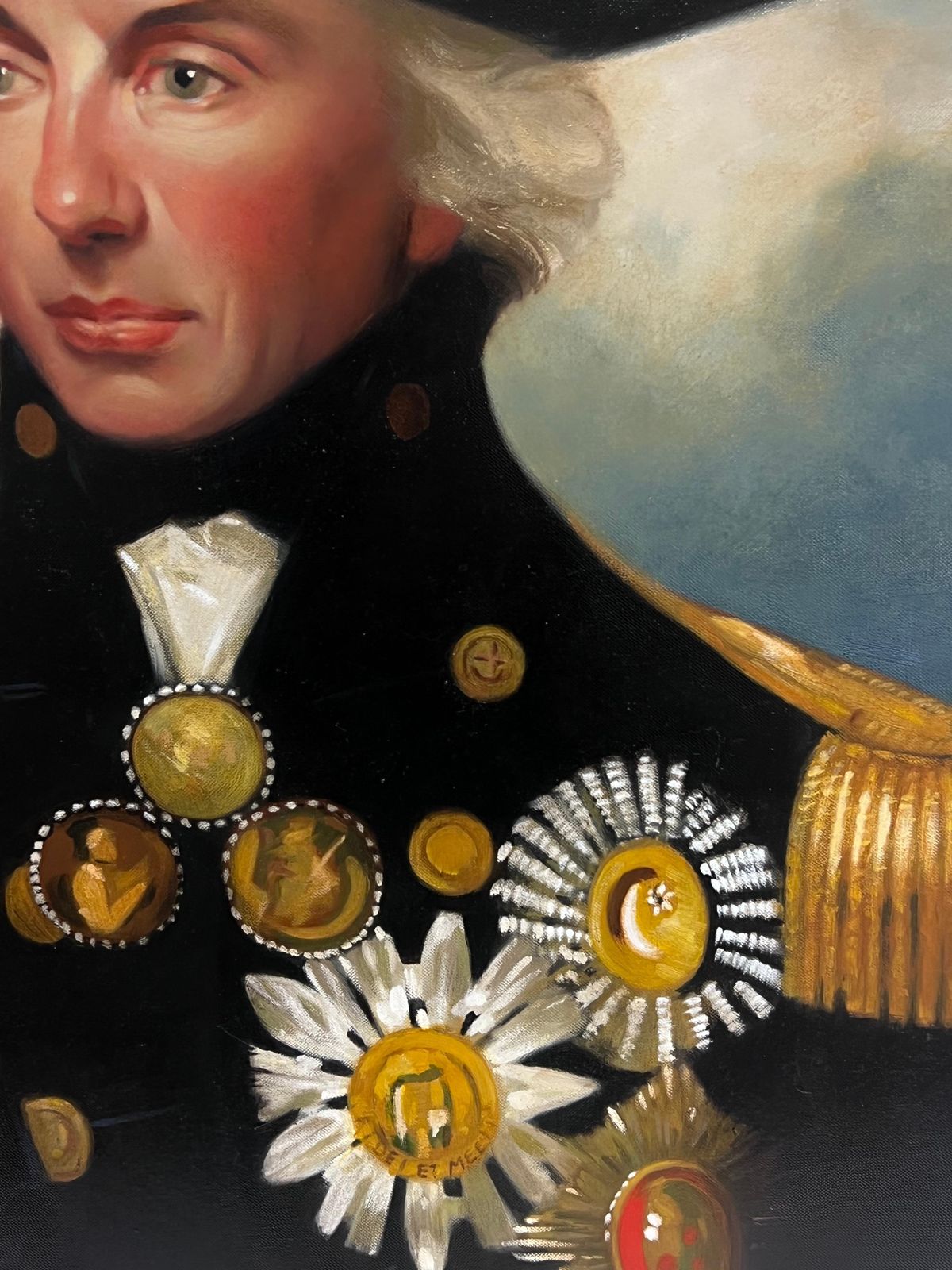 John Edwardsportrait Of Lord Nelson Fine British Oil Painting On Canvas, Signed photo 1781.0