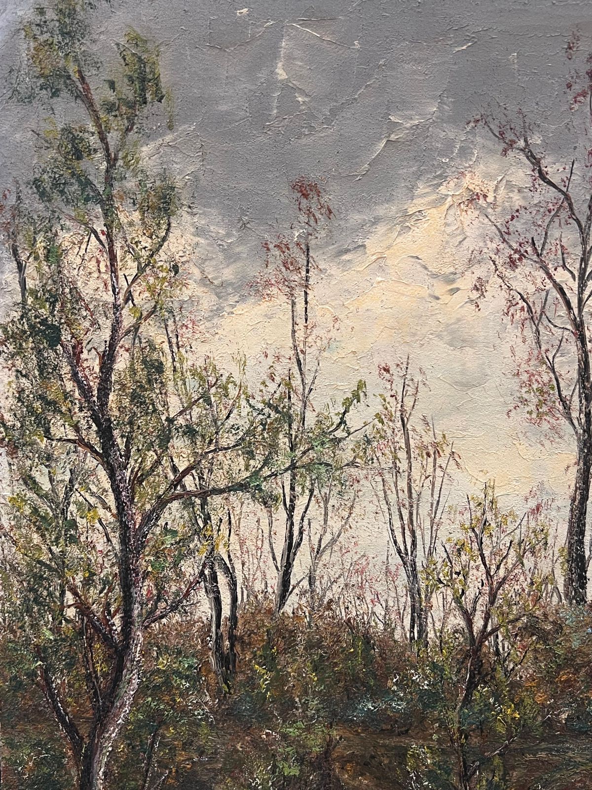 Jean Fourietall Tree Autumn Woodland Windy Path Oil Landscape Painting photo vinterior