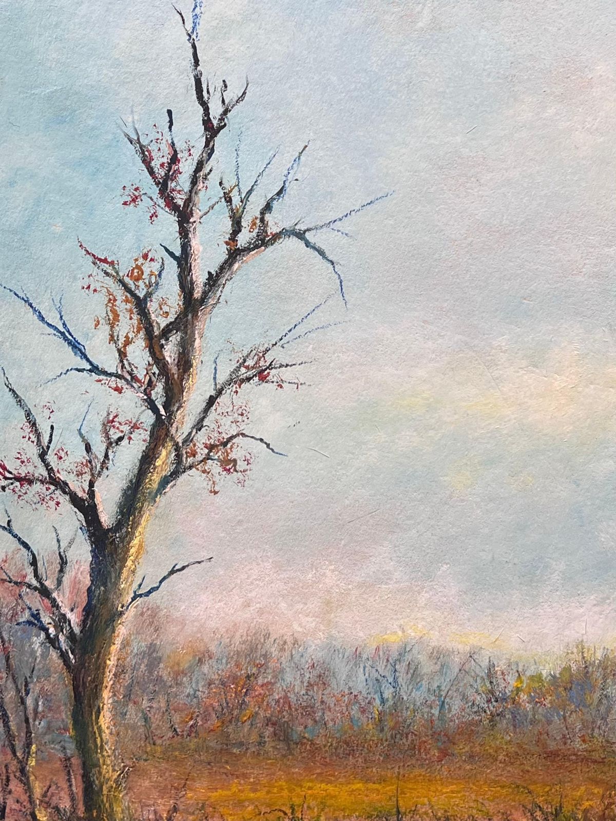 Jean Fourieautumnal Country Track With Bright Blue Cloudy Skies Oil Landscape Painting photo Art