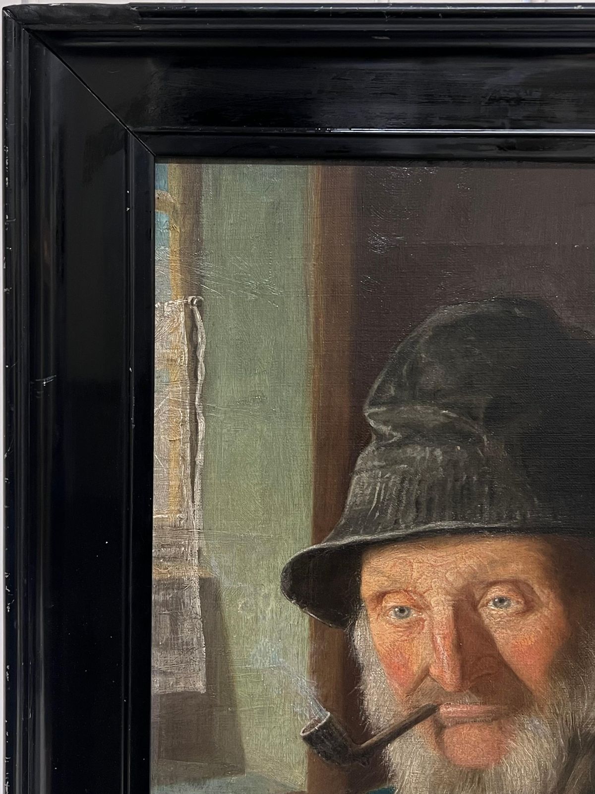 photo furniture Henry Borrows1890's Portrait Painting Of Whitby Fisherman In Yorkshire England Large Oil1891