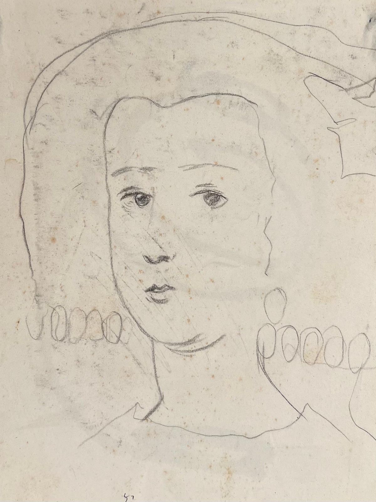 Robert Ladoupencil Sketch Of A Chic Fashionable Lady Original French Artwork20th Century photo furniture