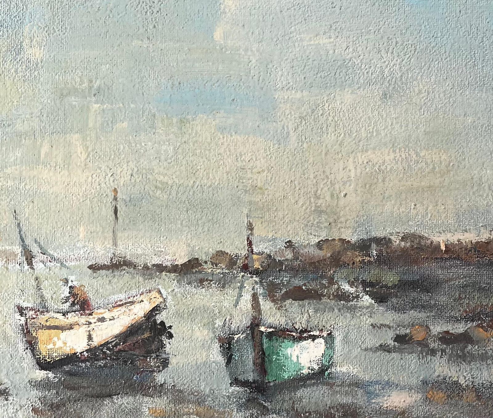 Fanch Lelfrench Coastal Scene With Boats At Low Tide In St Servan Brittany photo buy