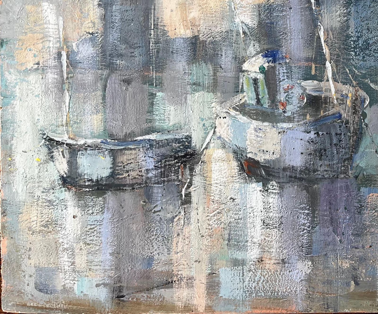 Fanch Lelfishing Boats In Saint Servan Harbour With Lighthouse By Fanch Lel 19991999 photo Art