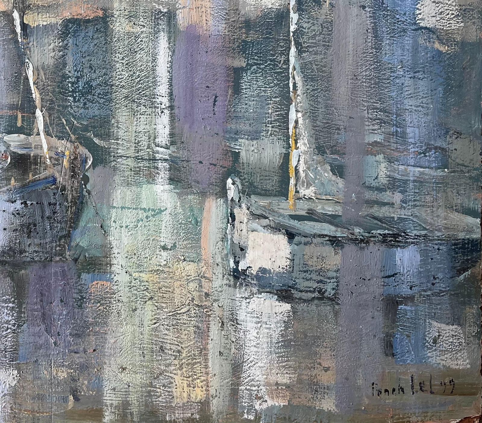 Fanch Lelfishing Boats In Saint Servan Harbour With Lighthouse By Fanch Lel 19991999 photo vinterior