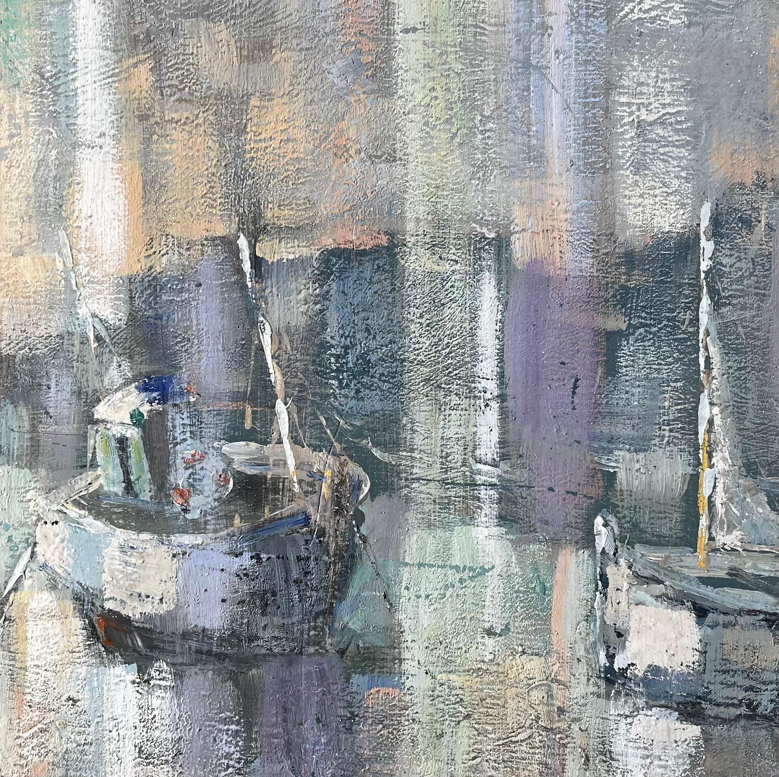 Fanch Lelfishing Boats In Saint Servan Harbour With Lighthouse By Fanch Lel 19991999 photo buy