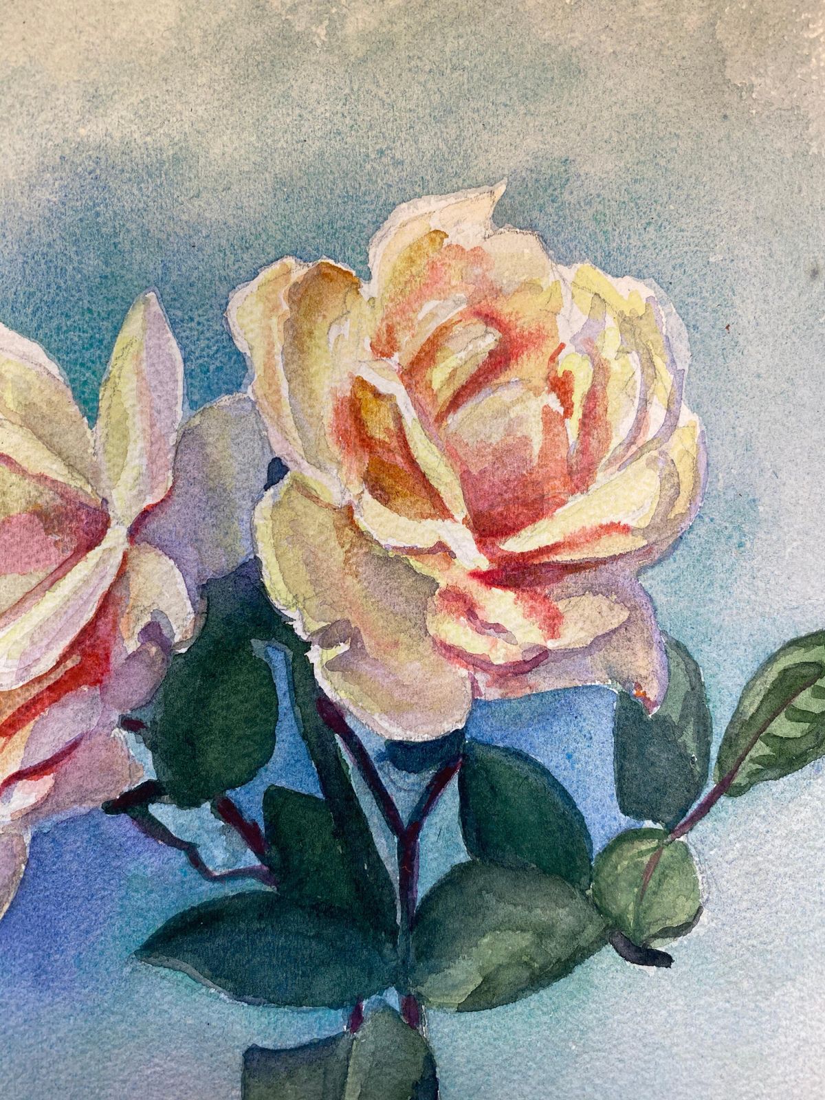 Unknownearly 1900's French Impressionist Signed Flower Watercolour By Marie Carreaucirca 1900s photo furniture