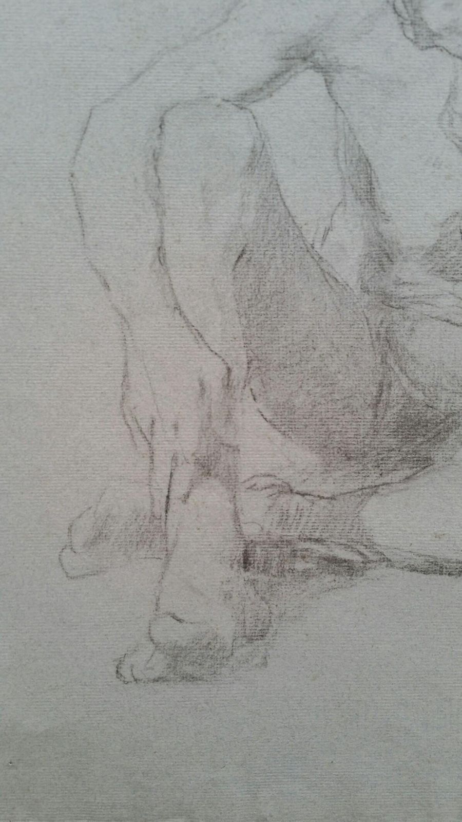 Unknownenglish Graphite Portrait Sketch Of Male Nude, Seatedcirca 1880 1905 photo Art