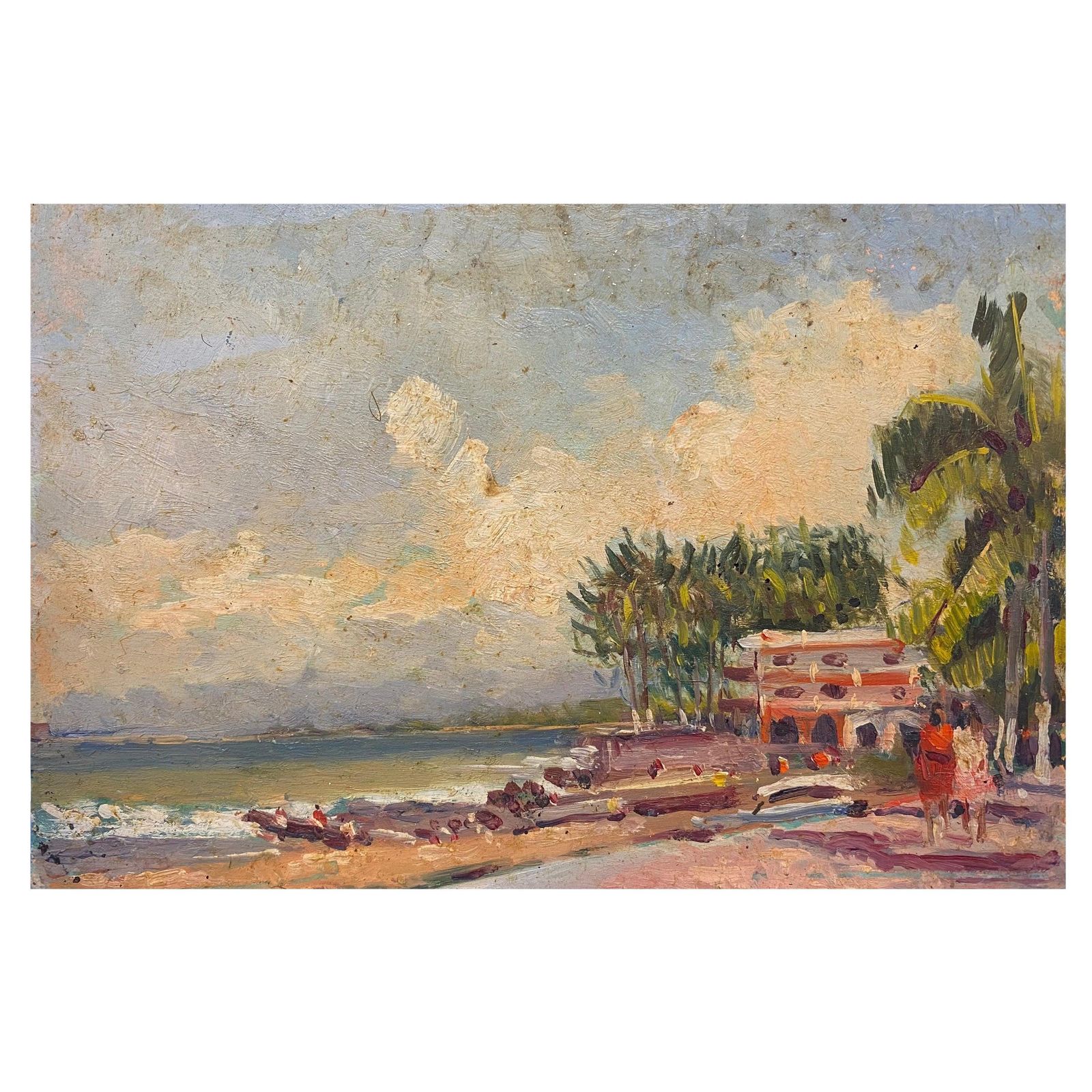 Unknownmaurice Mazeilie French Impressionist Oil, Excotic Mexico Landscape20th Century