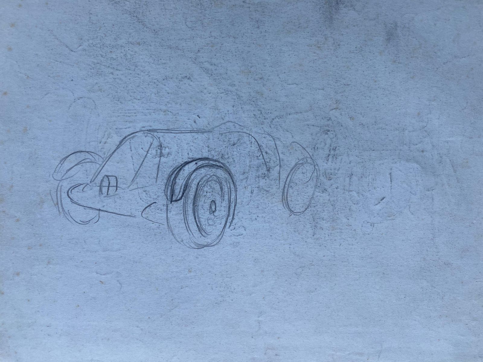 Unknownoriginal 1930's Vintage Motor Car Racing Original Drawing Signed Datedcirca 1930s photo 204.0