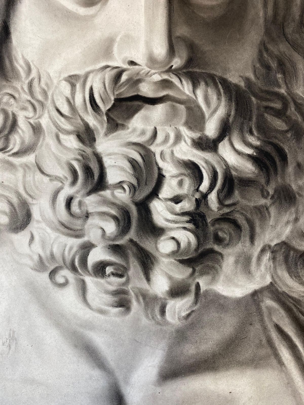 Unknownantique French Head Portrait Greek Roman Head Bust Portrait Bearded Man19th Century photo furniture