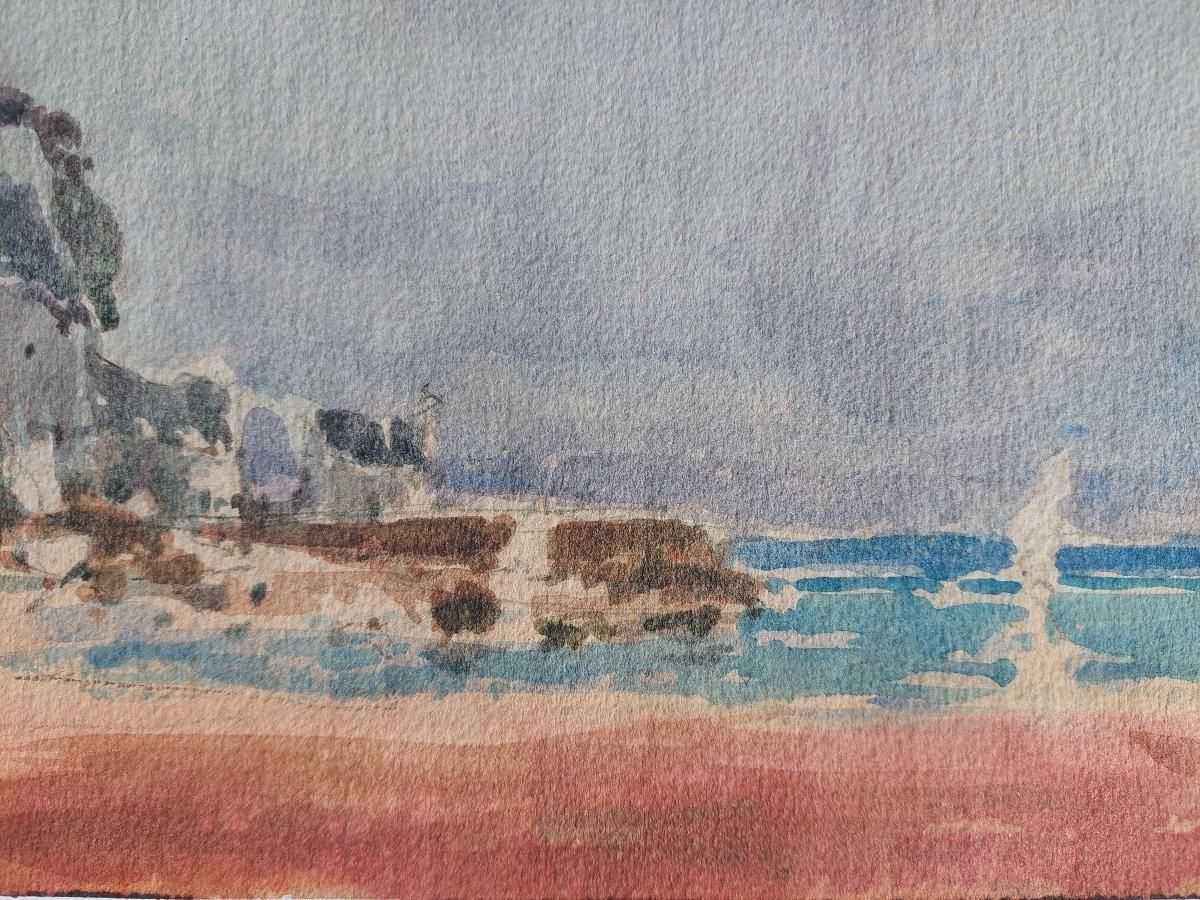 Unknownfrench Modernist Cubist Painting A Summer Day's Sailing20th Century photo buy