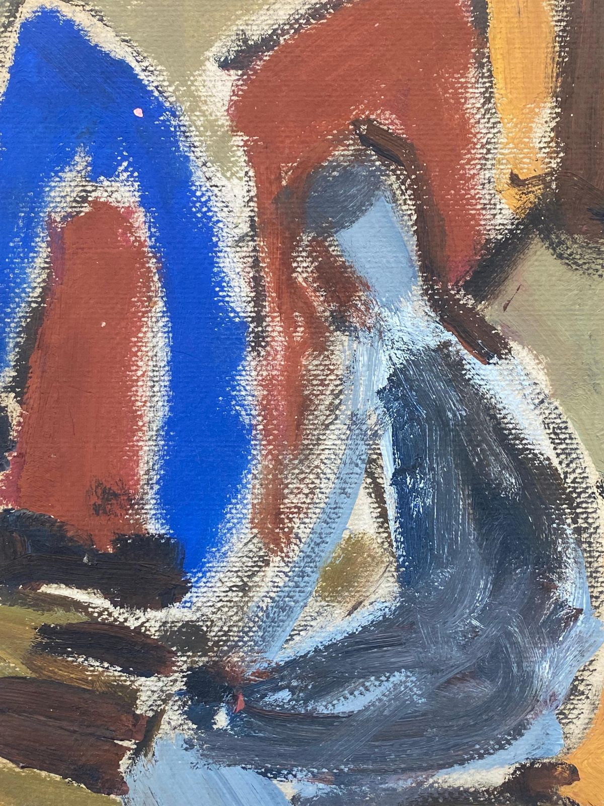 Unknown20th Century German Modernist Oil Painting, Figurecirca 1940s photo furniture