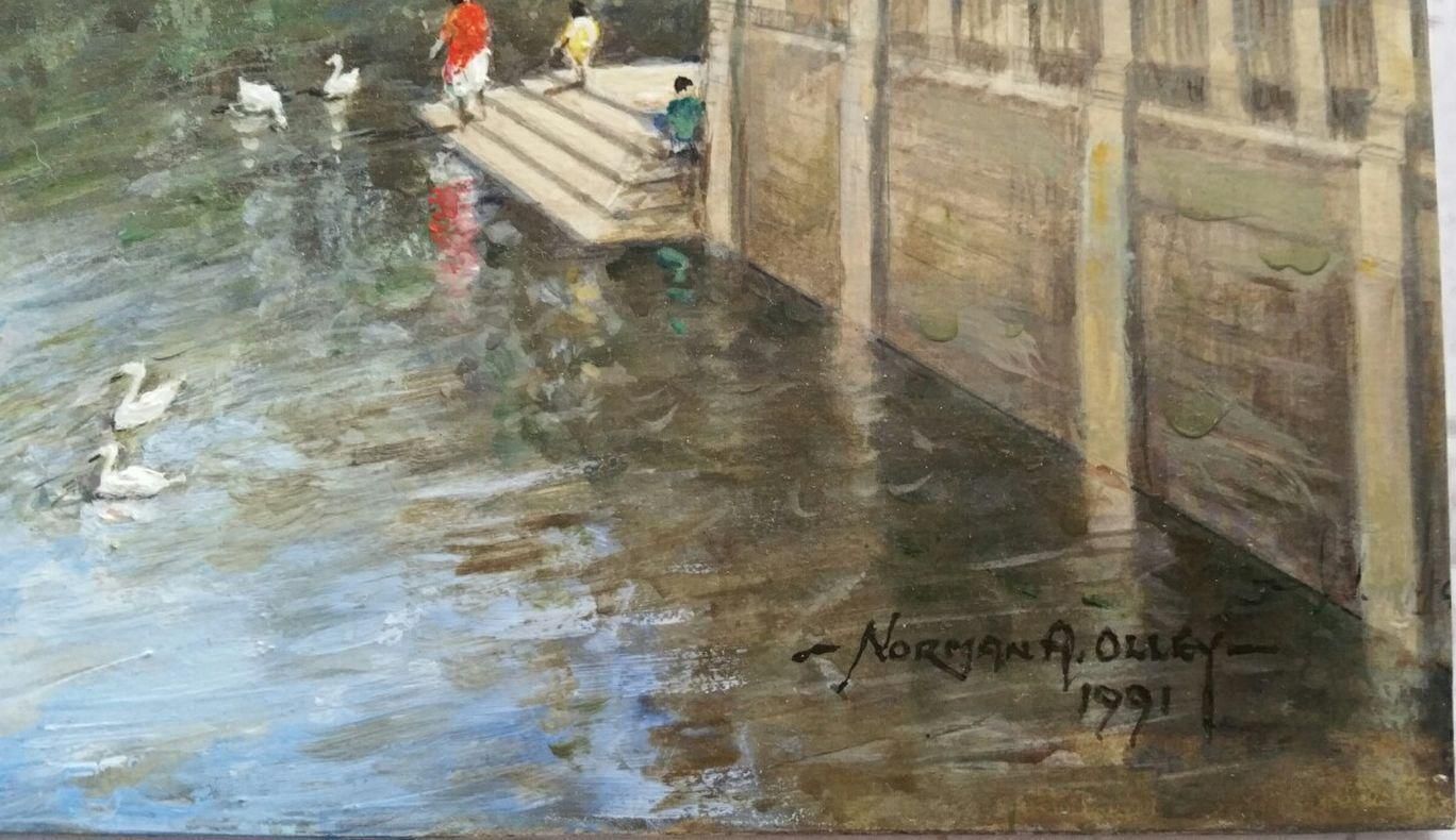 English  Schooltraditional English Painting The Italian Lake, Hever Castle, Kent England20th Century photo Art