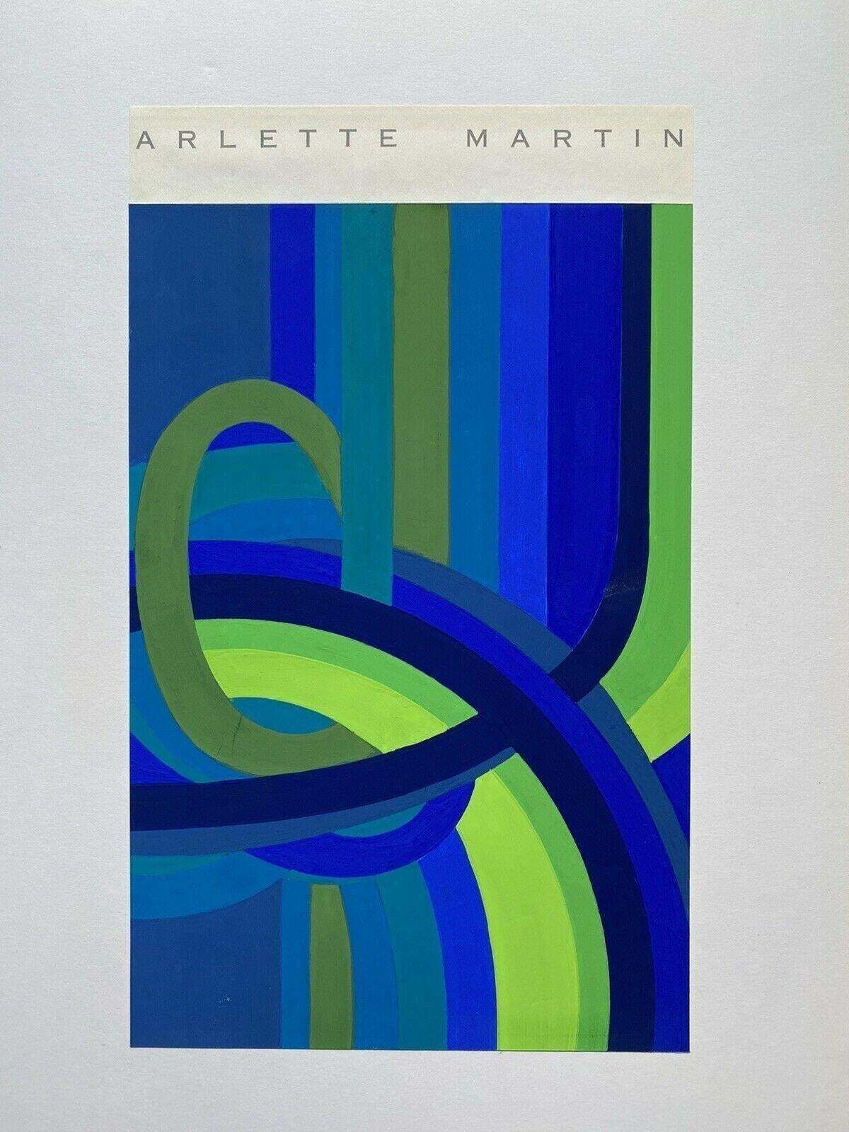 Unknownarlette Martin French Geometric Abstract Painting, Blue & Green Design20th Century photo furniture