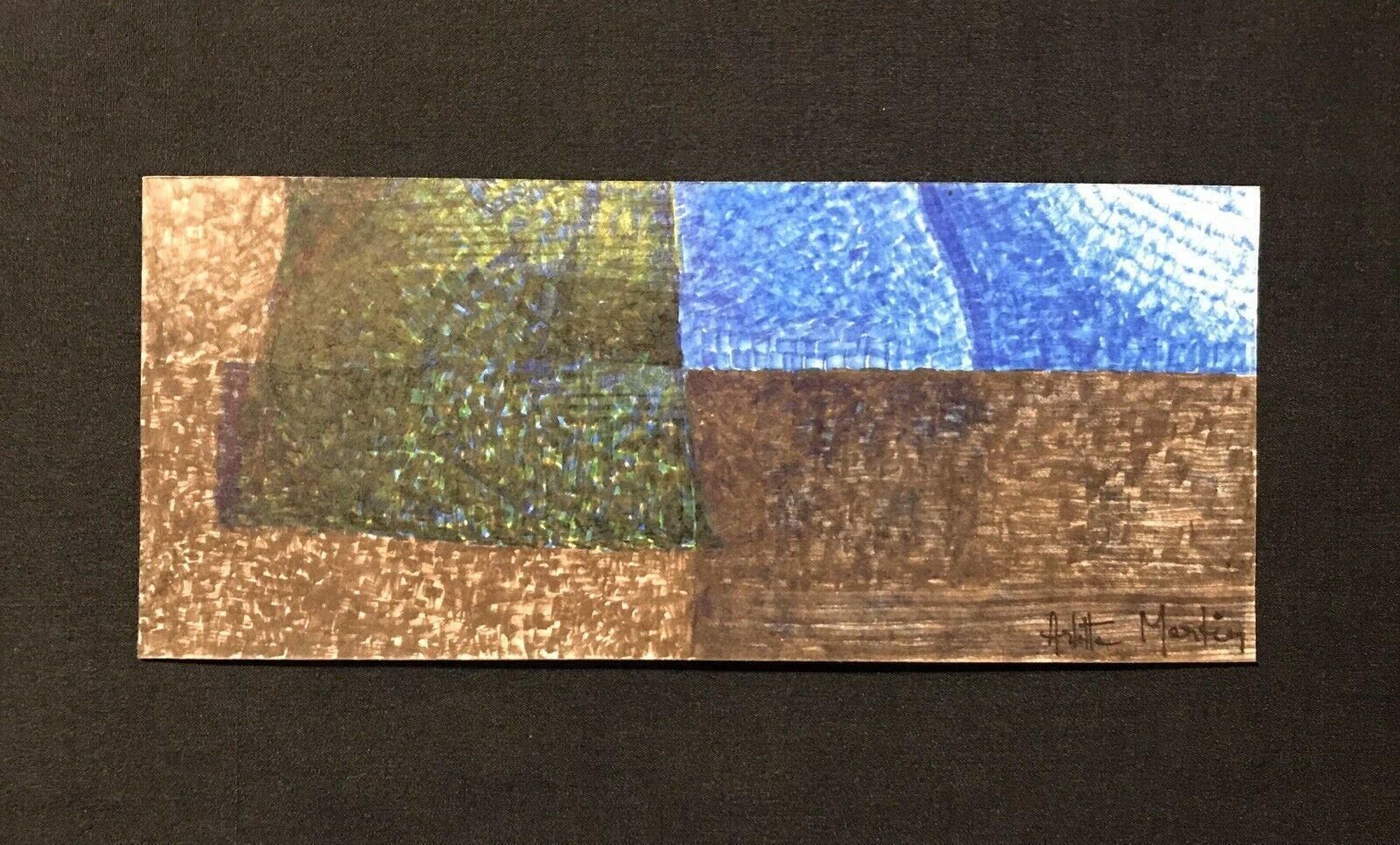 Unknownarlette Martin Fine French Geometric Abstract Painting, Signed20th Century photo furniture