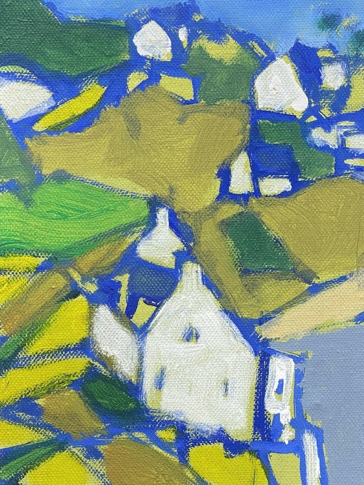 Unknownleroy, French Contemporary Cubist Painting, Green Pink & Blues Landscape2000s photo furniture